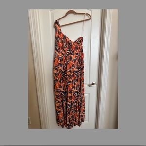 Nine West- Women's One Shoulder Maxi Dress